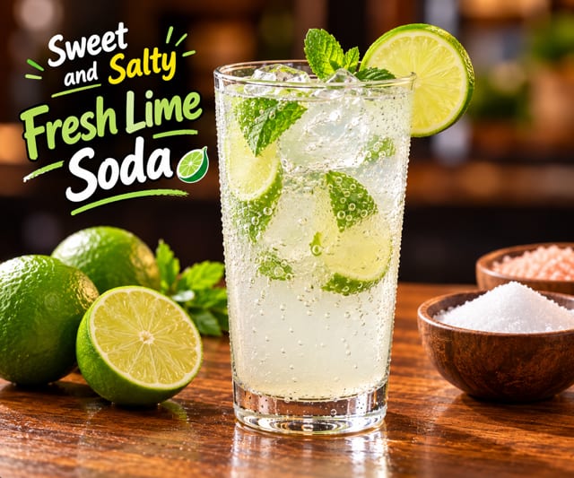 Sweet & Salty Fresh Lime Soda.