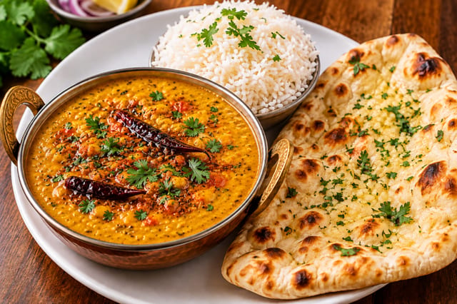 Home Style Dal Tadka Lunch.