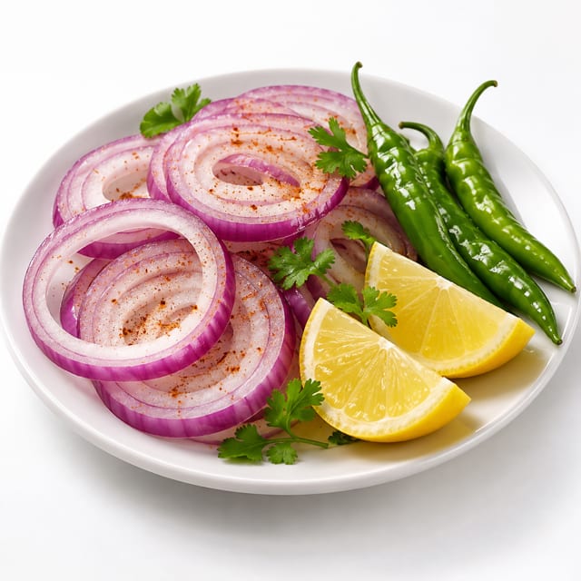 Onions, Chilli and Lemon.