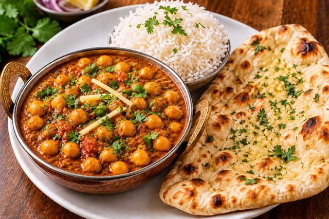 Chana Masala Lunch.