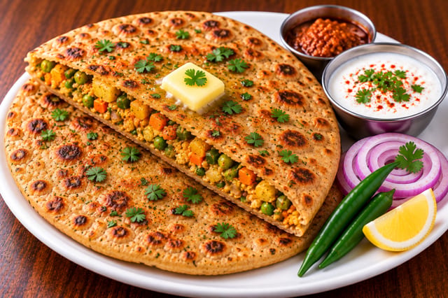 Mix Veg Paratha.