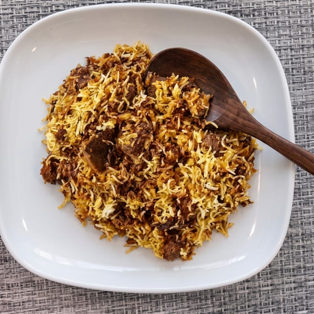 Royal Lamb Biryani.