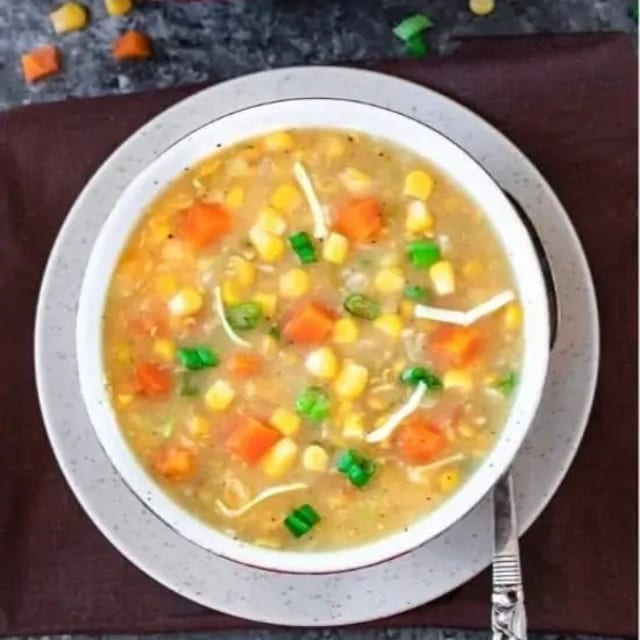 Sweet Corn Delight Soup.