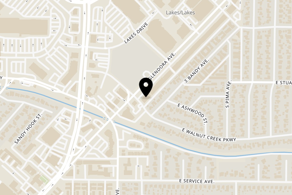 Map showing the location of Golden Tadka on 360 S Glendora Ave in West Covina